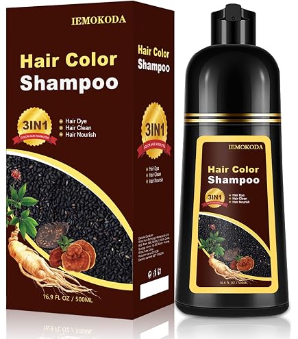 Amazon.com : Fedulili Dark Brown Hair Dye Shampoo 3 in 1, Instant